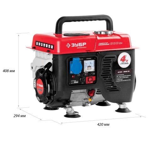 Бензиновый генератор, 800 Вт, ЗУБР