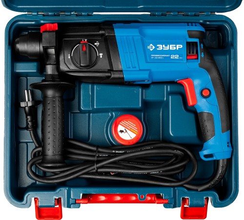 ЗУБР 22 мм, 650 Вт, перфоратор SDS Plus, Профессионал (ЗП-22-650 К)