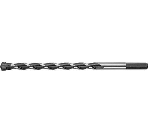 ЗУБР СУПЕР-6, 12 x 200 мм, шестигранный хвостовик, сверло по бетону, Профессионал (2916-200-12)