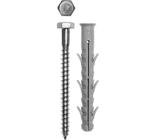 ЗУБР 10 х 100 мм, нейлон/цинк, 50 шт, фасадный дюбель, Профессионал (4-301475-10-100)
