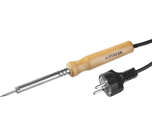 STAYER MAXTerm, 30 Вт конус, электропаяльник с деревянной рукояткой (55310-30)