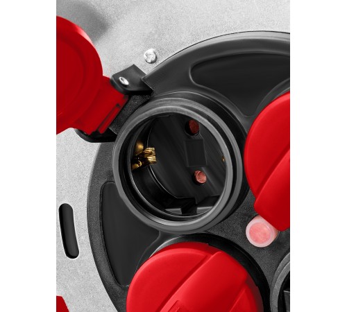 KRAFTOOL K-325, КГ, 3 х 2.5 мм2, 50 м, 4000 Вт, IP44, силовой удлинитель на стальной катушке (55086-50)