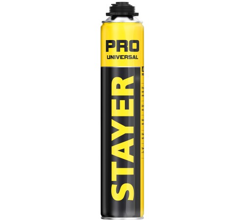 STAYER PRO, 750 мл, пистолетная, выход до 35 л, всесезонная, монтажная пена, Professional (41135)