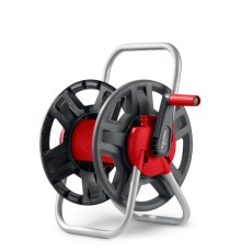 GRINDA HRM-45, для шлангов 45м x 1/2″ и 15м х 3/4″, стальные опоры, пластиковый барабан, катушка для шлангов (8-428405)