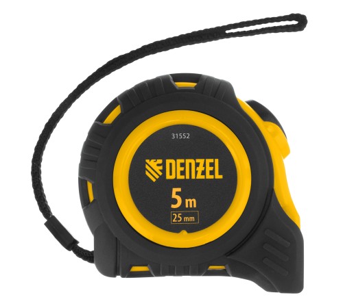 Рулетка 5м х 25мм, обрезиненный корпус, автоматическая фиксация Denzel Рулетка 5м х 25мм, обрезиненный корпус, автоматическая фиксация Denzel