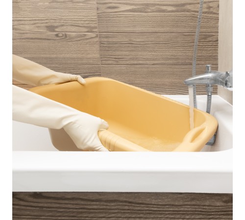 Таз пластмассовый прямоугольный 25 л, бежевый, Home Palisad Таз пластмассовый прямоугольный 25 л, бежевый, Home Palisad