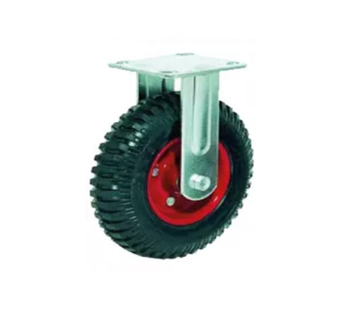 Колесо литое резиновое 160 мм PF160 с протектором и кронштейном