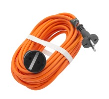 Удлинитель-шнур силовой 10 м, 10A, тип УХ10, 1 розетка, Сибртех