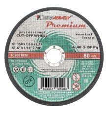 Круг отрезной по металлу и нержавеющей стали, 150 х 1.6 х 22 мм, Премиум "Луга"