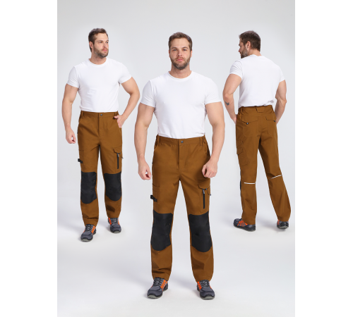 Брюки ProfLineSpecialist (тк.РипСтоп,240), коричневый/черный