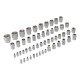 Набор инструментов, 1/2", 1/4", 3/8", CrV, S2, пластиковый кейс, 144 предмета Denzel