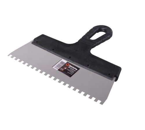 Шпатель ВИХРЬ 6х6 мм, зубчатый, нержавейка, пластик, 250мм Шпатель ВИХРЬ 6х6 мм, зубчатый, нержавейка, пластик, 250мм