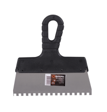 Шпатель ВИХРЬ 6х6 мм, зубчатый, нержавейка, пластик, 200мм Шпатель ВИХРЬ 6х6 мм, зубчатый, нержавейка, пластик, 200мм