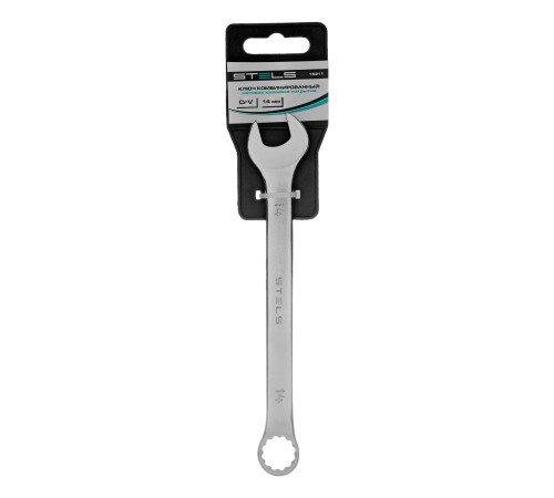 Ключ комбинированный, 14 мм, CrV, матовый хром Stels