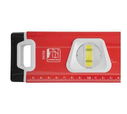 Уровень алюминиевый, магнит, фрезерованный, 3 глазка (1 зеркальный), двухкомпонентные рукоятки, 1500 мм Matrix