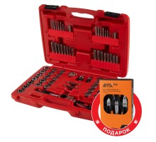 Набор метчиков и плашек SK-5 M3-M12, 1/8"-1/2", кейс, 75 предметов, в комплекте набор пассатижей МАСТАК 351-00075CP
