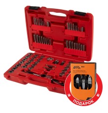 Набор метчиков и плашек SK-5 M3-M12, 1/8"-1/2", кейс, 75 предметов, в комплекте набор пассатижей МАСТАК 351-00075CP