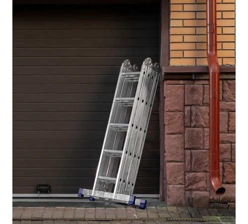 Лестница шарнирная алюминиевая, 4 х 5 ступеней, Сибртех