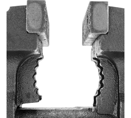 Тиски слесарные BVH-125, 125 мм, поворотные, стальная направляющая, с наковальней //Denzel