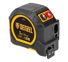 Лазерный дальномер с рулеткой LT-40, 5м x 19 мм, дальномер 40м, автомат. фиксация Denzel