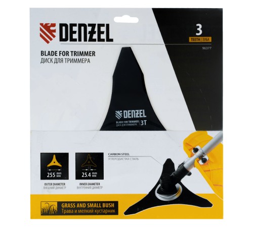 Диск для триммера, 255 х 25,4 3 лезвия// Denzel