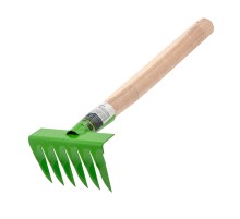 Грабли витые 6 - зубые, 120 х 390 мм, стальные, деревянная рукоятка, Агроном, Сибртех