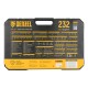 Набор инструментов, 1/2", 3/8", 1/4", CrV, S2, пластиковый кейс, 232 предмета Denzel