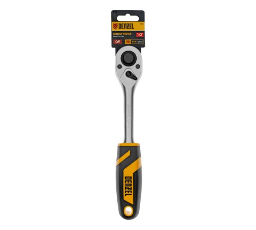 Ключ-трещотка 1/2", 90 зубьев, с быстрым сбросом, CrV Denzel Ключ-трещотка 1/2", 90 зубьев, с быстрым сбросом, CrV Denzel