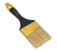 Кисть плоская "Профи" 3", натуральная щетина, деревянная ручка MTX