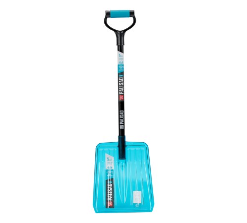 Лопата для уборки снега, поликарбонат, 260х310х870 мм, стальной черенок, LUXE Palisad