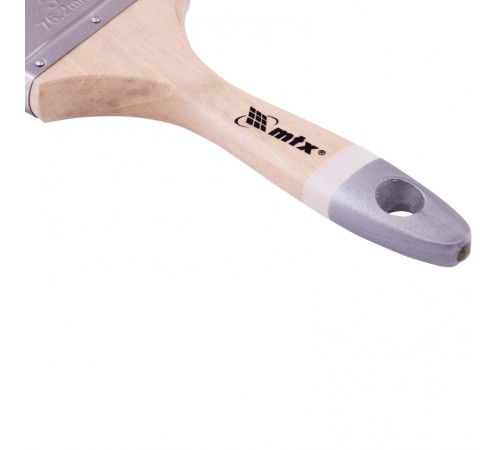 Кисть плоская, натуральная черная щетина, деревянная ручка 1.5