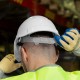 Каска защитная из ударопрочной пластмассы, белая Сибртех