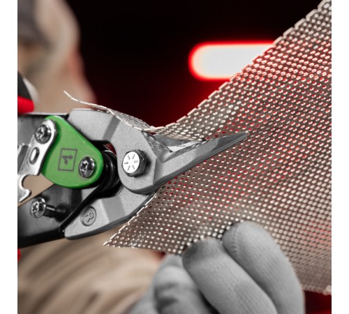 Ножницы по металлу, 250 мм, правый рез, сталь CRMO, двухкомпонентные рукоятки, PRO Matrix