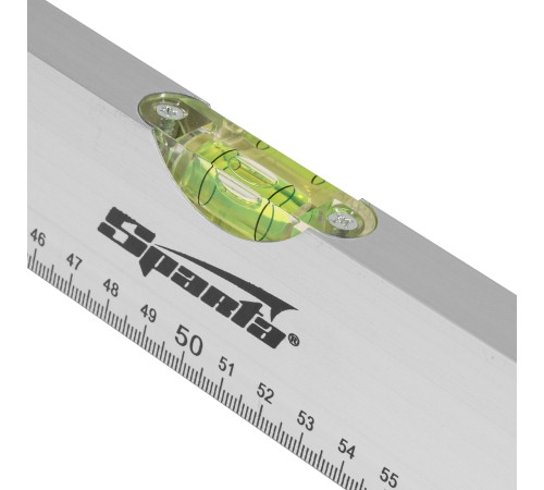 Уровень алюминиевый, 1000 мм, 2 глазка, линейка Sparta
