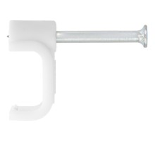 Скобы электроустановочные, 12 мм, прямоугольный профиль, 40 шт Сибртех