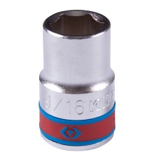 Головка торцевая стандартная шестигранная 1/2", 9/16", дюймовая KING TONY 433518S