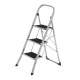 Стремянка стальная, 3 широкие ступени 20х30 см с полимерным покрытием Сибртех