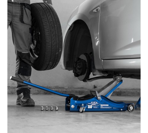 Домкрат гидравлический подкатной, 2 т, Low Profile, 80-380 мм Stels