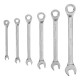 Набор ключей комбинированных трещоточных 6-17 мм, 6 шт., CrV, матовый хром Denzel
