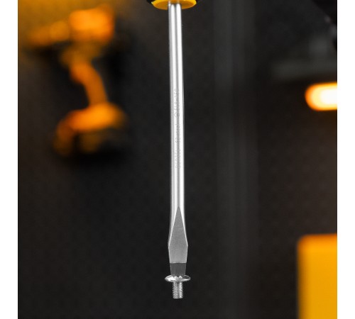 Отвертка, SL8x150 мм, S2, 3к рукоятка Denzel