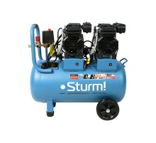 AC93450OL Компрессор воздуш.безмасл.Sturm! 2х1500Вт,480л/мин,ресивер 50л,,бесшумный