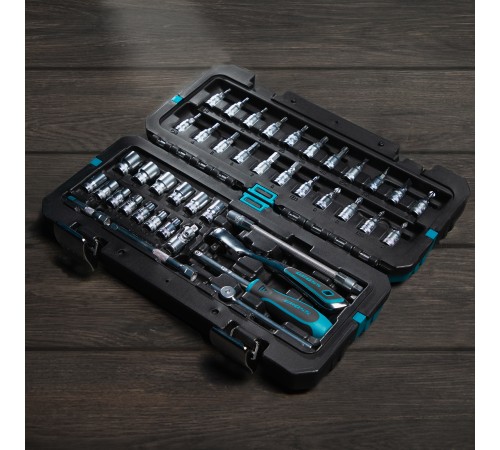 Набор инструментов 42 предмета, 120 зубьев, CrV, 1/4