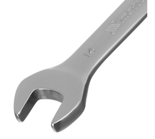 Ключ комбинированный трещоточный, 14 мм, CrV, шарнирный, зеркальный хром Matrix Professional