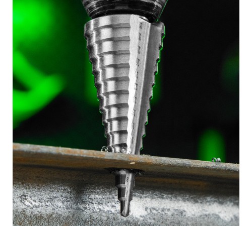 Сверло ступенчатое по металлу, 4-6-8-10-12-14-16-18-20-22-24-26-28-30-32 мм, 4241 Сибртех