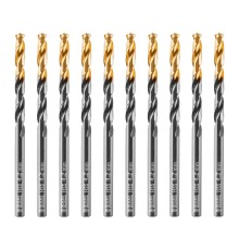 Сверло по металлу, 4,2 мм, HSS-Tin, Golden Tip, 10 шт. Denzel Сверло по металлу, 4,2 мм, HSS-Tin, Golden Tip, 10 шт. Denzel