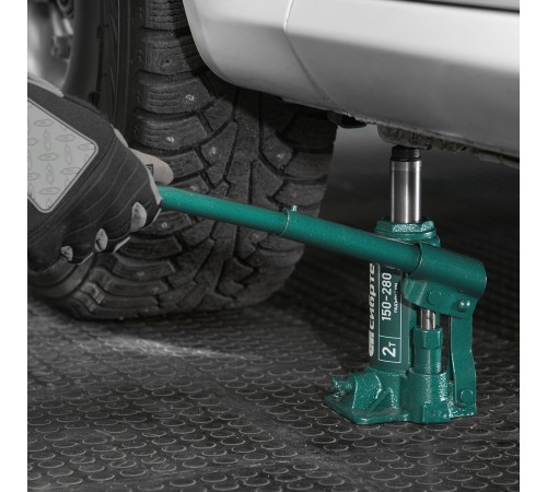 Домкрат гидравлический бутылочный, 2 т, 150-280 мм Сибртех