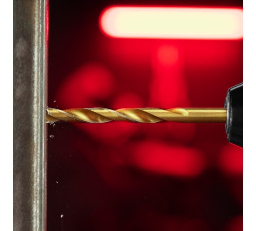 Сверло по металлу, 8 мм, HSS, нитридтитановое покрытие, цилиндрический хвостовик Matrix