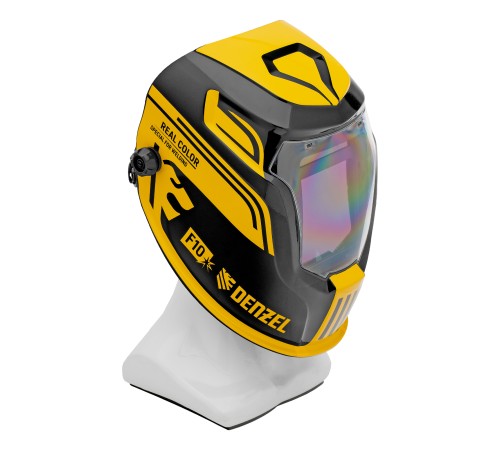 Щиток защитный лицевой (маска сварщика) F10, см. окно 100х96, Real Color, DIN 4-8/9-13 Denzel