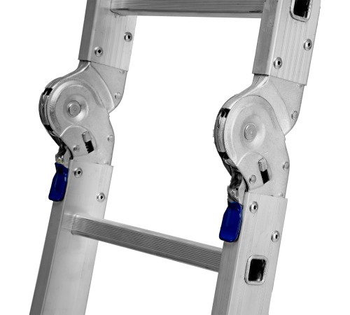 Лестница шарнирная алюминиевая, 2 х 4 + 2 х 5, Сибртех