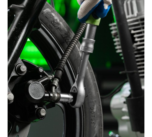 Ключ-трещотка телескопический 3/8", 215-315 мм, 72 зуба, с быстрым сбросом Сибртех